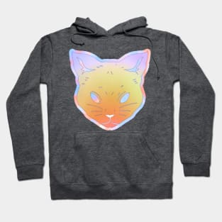 Prismatic iridescent kitty cat Hoodie